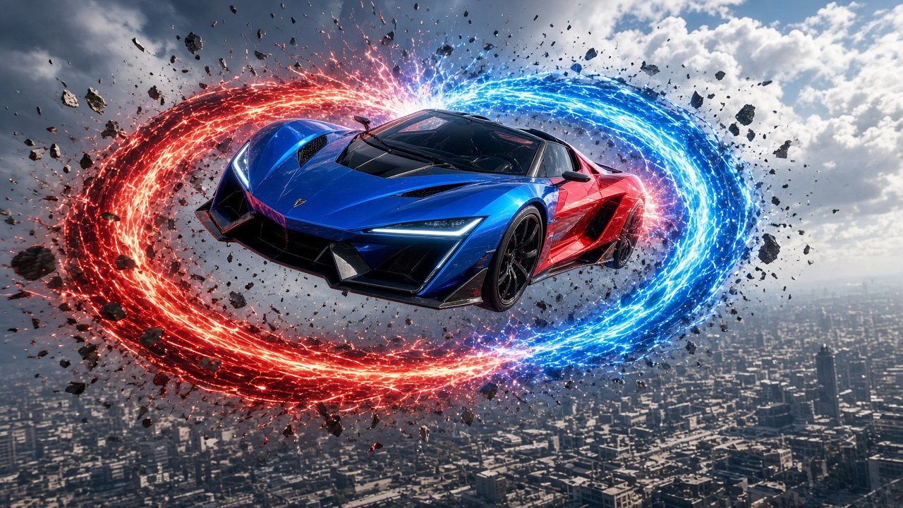 Roadster breaking an energy barrier